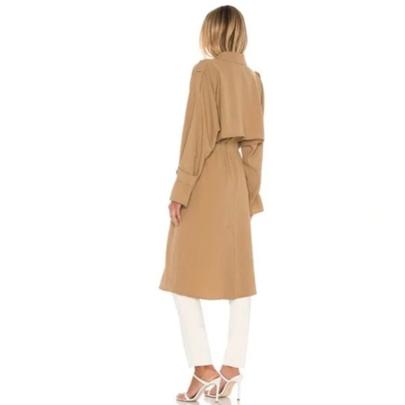 NWT A.L.C. Belted Trench Longline Coat in Camel Tan Size 2 - Picture 12 of 12